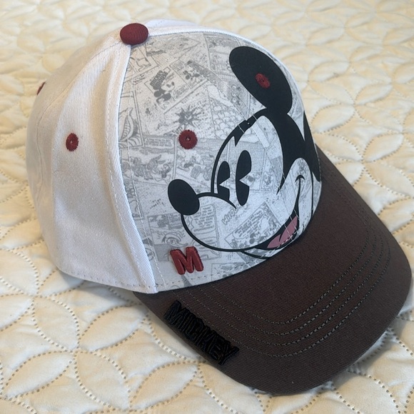 Mickey Mouse Comic Baseball Cap with Raised Lettering and Strap back Adjustable - Picture 1 of 7